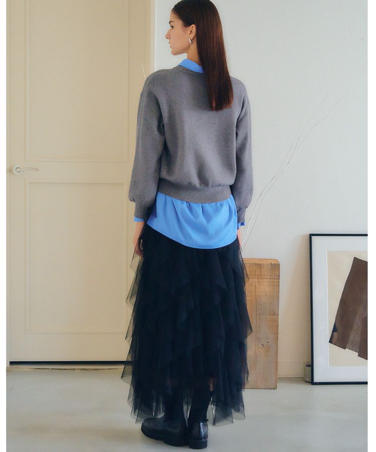 YECCA VECCA「ラッフルチュールスカート」|スカート|
