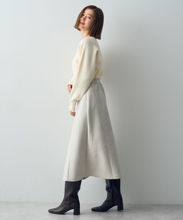 YECCA VECCA「金釦デザインAラインスカート」|フレア|