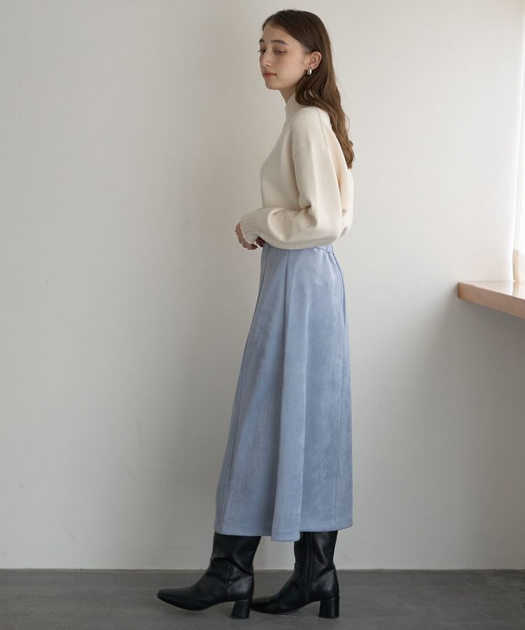 YECCA VECCA「金釦デザインAラインスカート」|フレア|