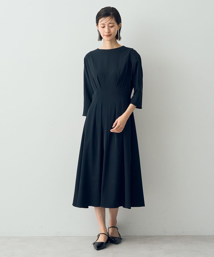 YECCA VECCA「タックデザインドレス」|ワンピース|