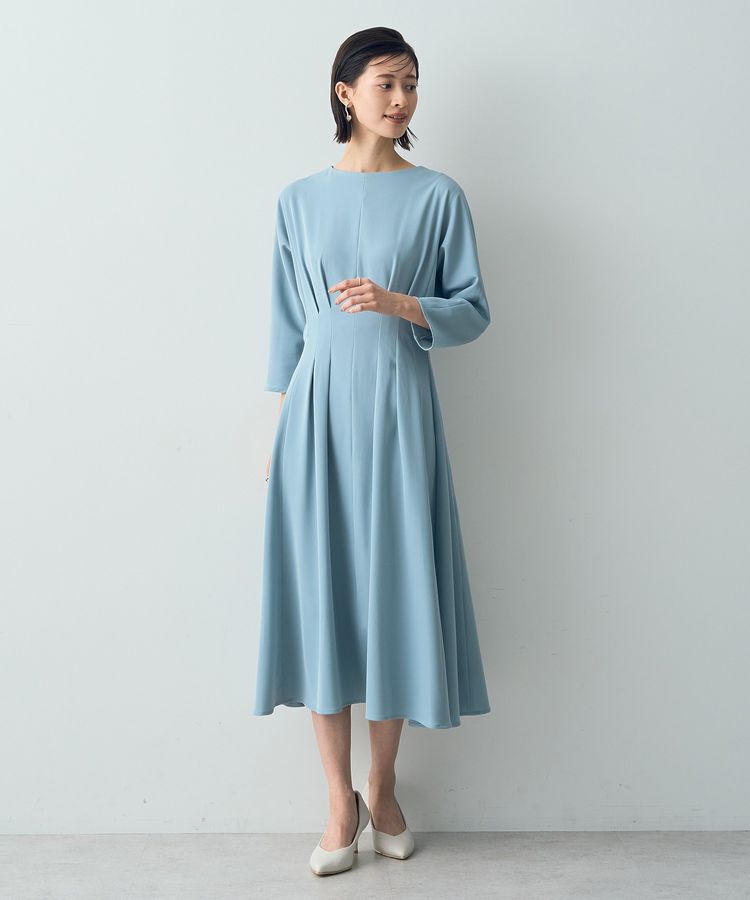 YECCA VECCA「タックデザインドレス」|ワンピース|