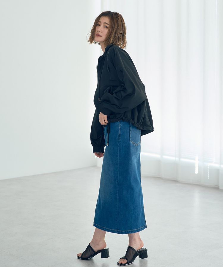 YECCA VECCA「ハイウエストデニムスカート」|タイト|