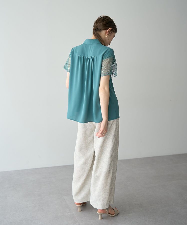 YECCA VECCA「レースMIXブラウス」|シャツ・ブラウス|