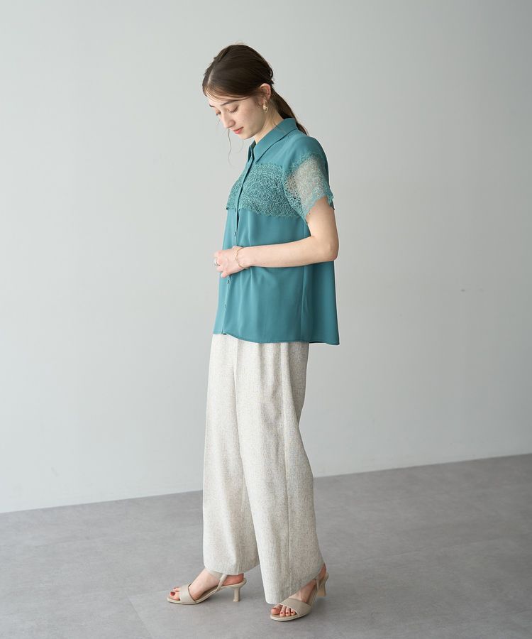 YECCA VECCA「レースMIXブラウス」|シャツ・ブラウス|