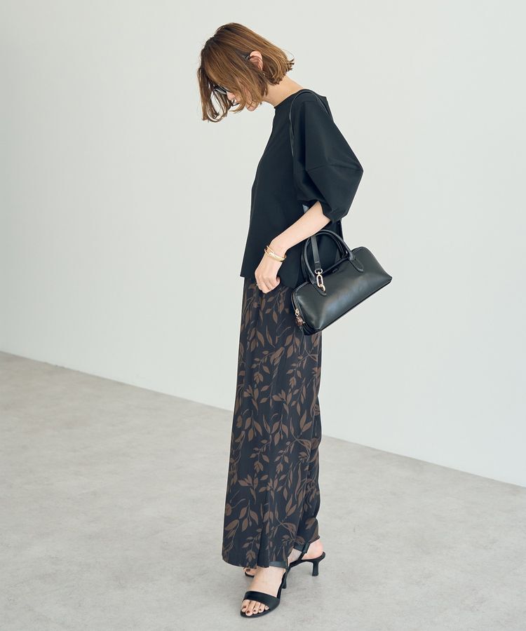 YECCA VECCA「アートプリントスリットワイドパンツ」|その他|