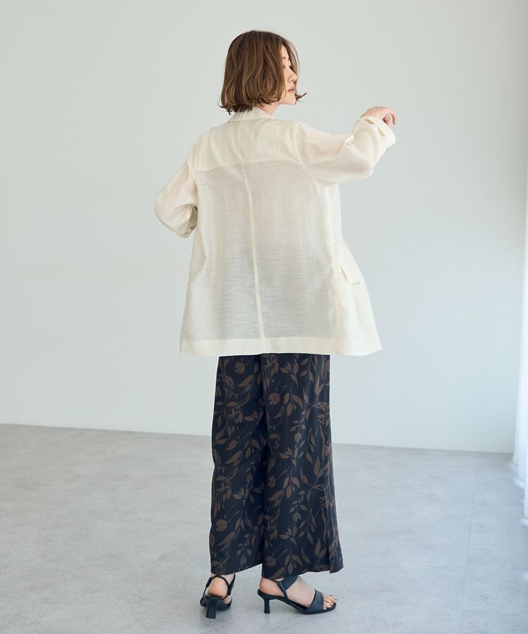 YECCA VECCA「アートプリントスリットワイドパンツ」|その他|