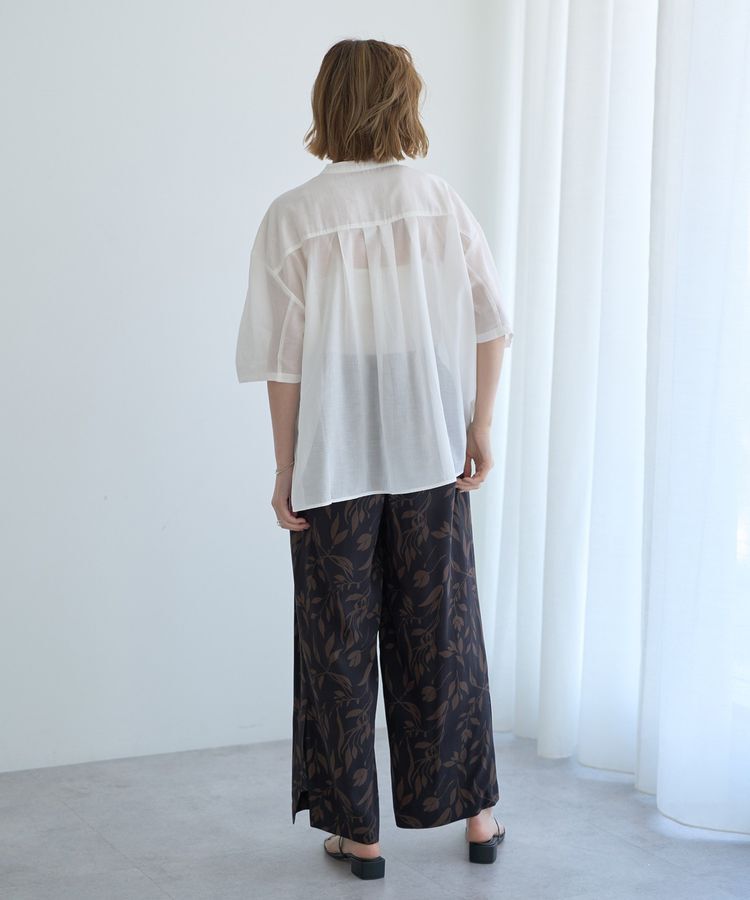 YECCA VECCA「アートプリントスリットワイドパンツ」|その他|