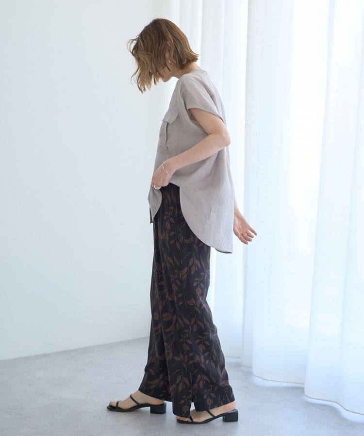 YECCA VECCA「アートプリントスリットワイドパンツ」|その他|