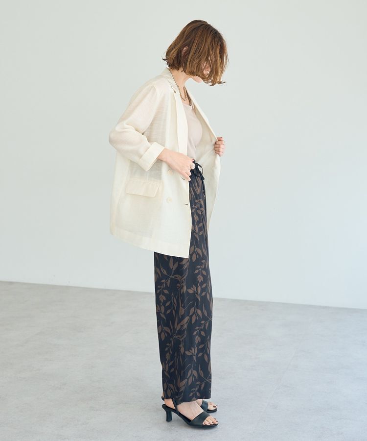 YECCA VECCA「アートプリントスリットワイドパンツ」|その他|