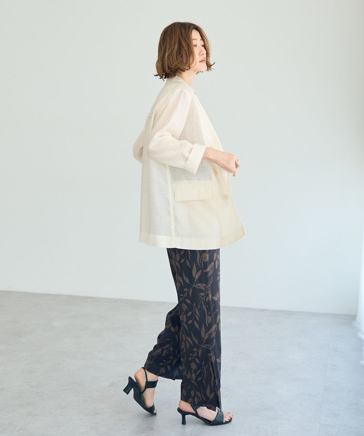 YECCA VECCA「アートプリントスリットワイドパンツ」|その他|