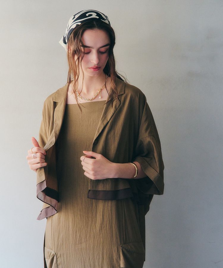 Editt by YECCA VECCA「【接触冷感】クロップドデザインジャケット」|テーラードジャケット|