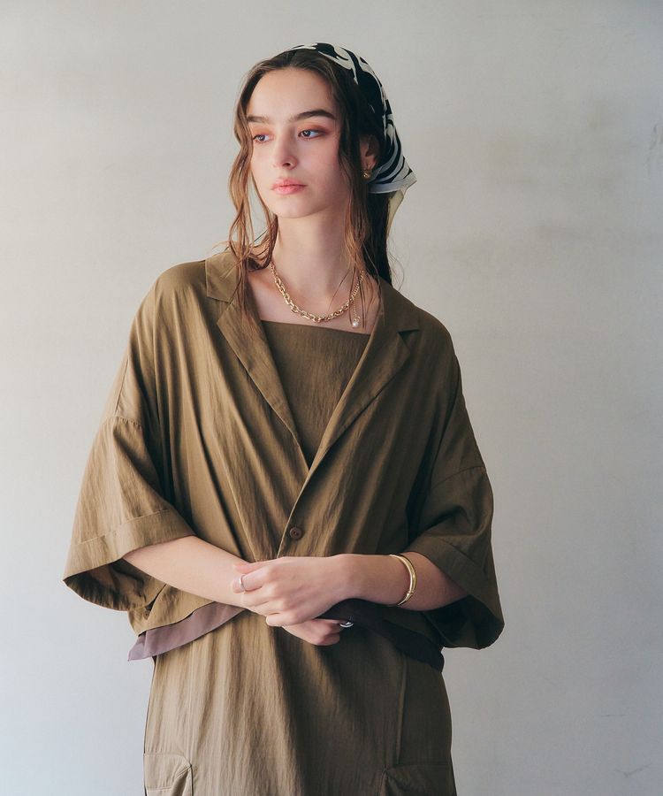 Editt by YECCA VECCA「【接触冷感】クロップドデザインジャケット」|テーラードジャケット|