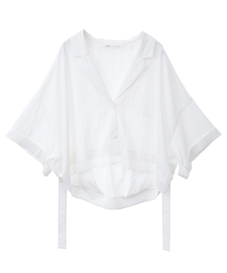 Editt by YECCA VECCA「【接触冷感】クロップドデザインジャケット」|テーラードジャケット|