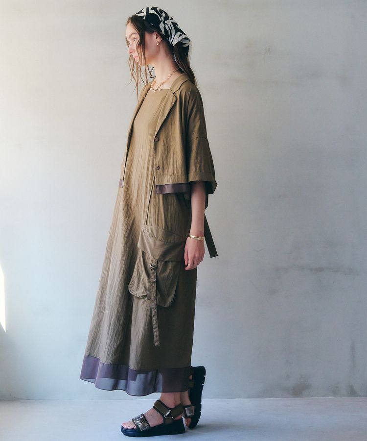 Editt by YECCA VECCA「【接触冷感】クロップドデザインジャケット」|テーラードジャケット|