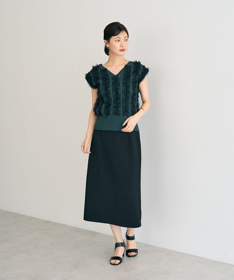 YECCA VECCA「2wayチュールフリルニット」|ニット・セーター|