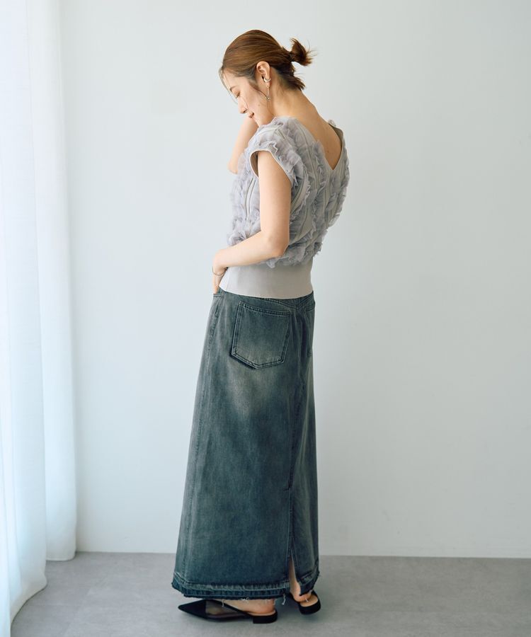 YECCA VECCA「2wayチュールフリルニット」|ニット・セーター|