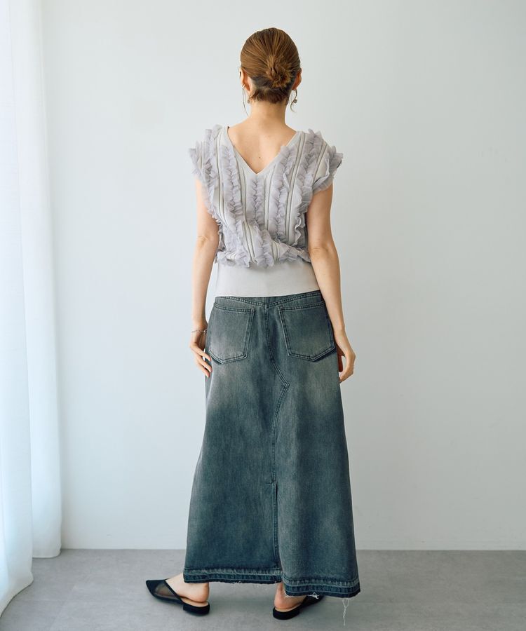 YECCA VECCA「2wayチュールフリルニット」|ニット・セーター|