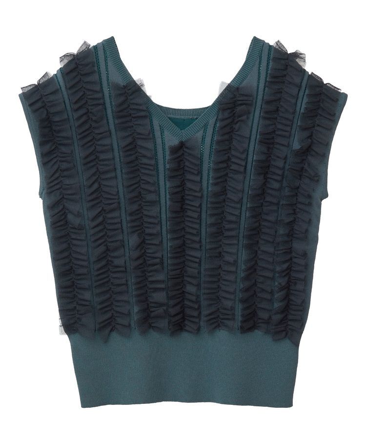 YECCA VECCA「2wayチュールフリルニット」|ニット・セーター|