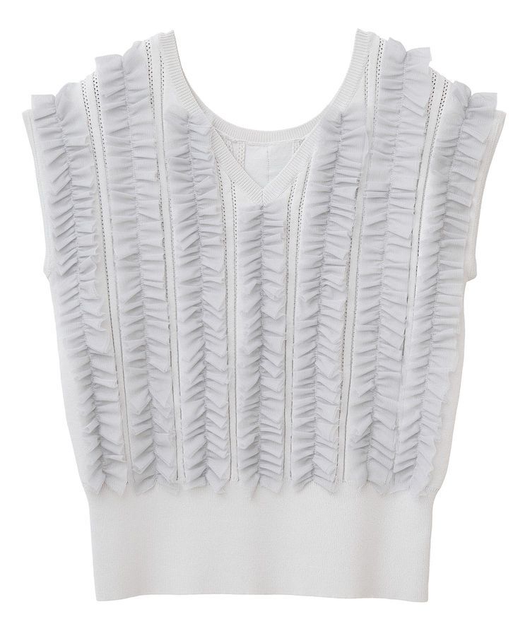 YECCA VECCA「2wayチュールフリルニット」|ニット・セーター|