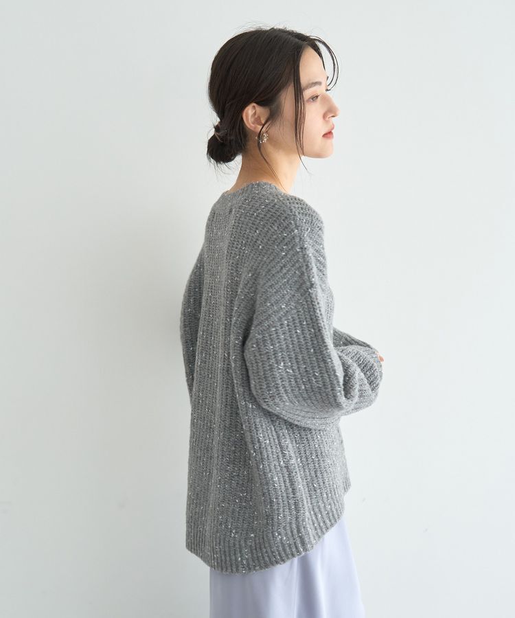 YECCA VECCA「ラメMIX畦編みニット」|ニット・セーター|