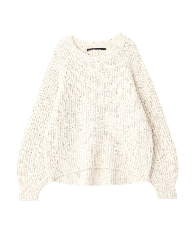 YECCA VECCA「ラメMIX畦編みニット」|ニット・セーター|