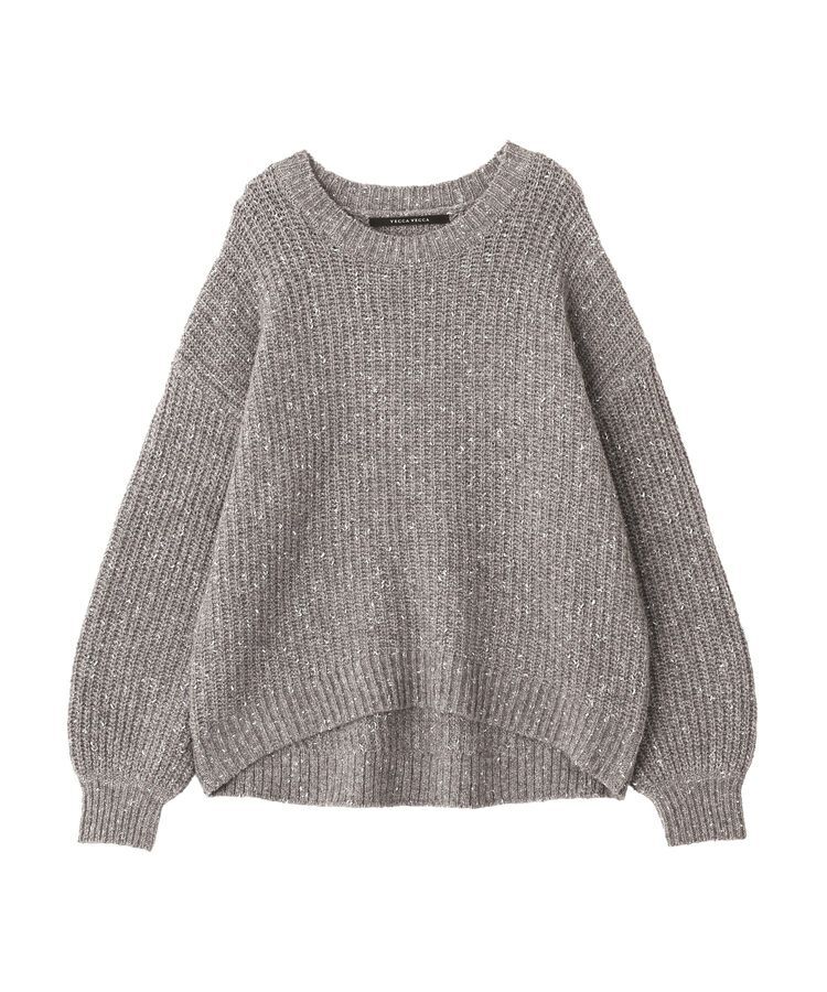 YECCA VECCA「ラメMIX畦編みニット」|ニット・セーター|