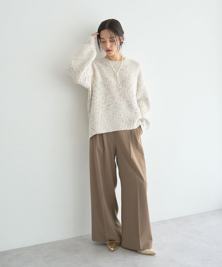 YECCA VECCA「ラメMIX畦編みニット」|ニット・セーター|