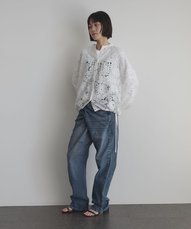 GARAGE OF GOOD CLOTHING「ライン入レースブラウス4」|シャツ・ブラウス|