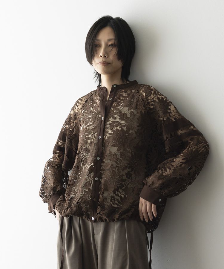 GARAGE OF GOOD CLOTHING「ライン入レースブラウス4」|シャツ・ブラウス|