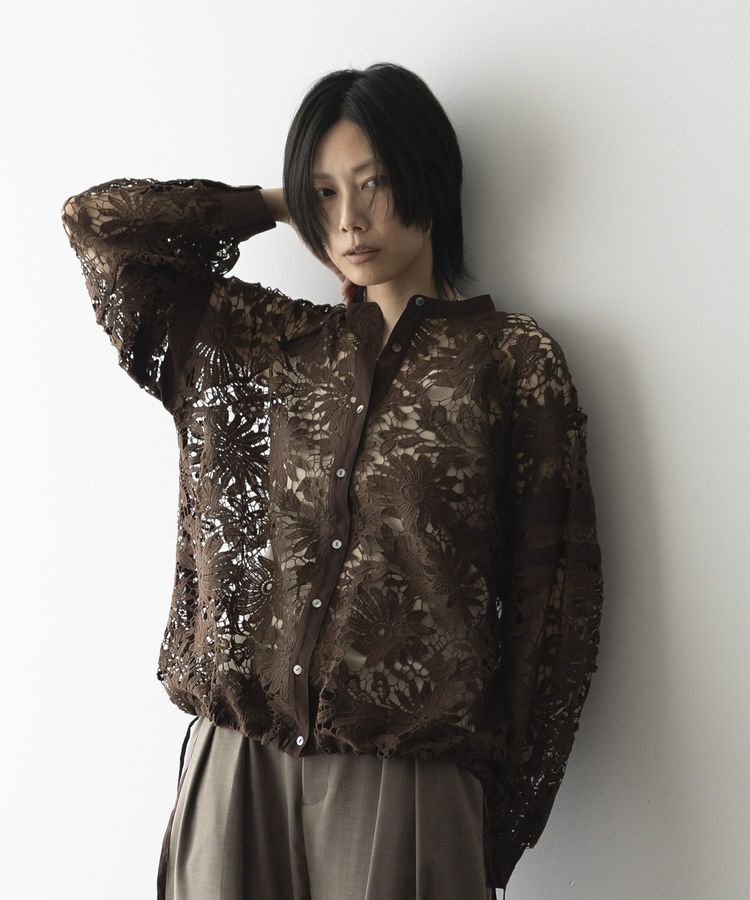 GARAGE OF GOOD CLOTHING「ライン入レースブラウス4」|シャツ・ブラウス|