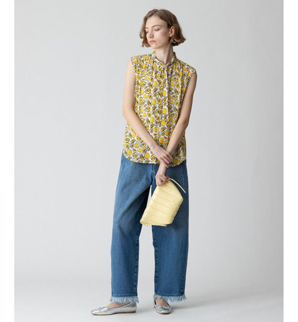 allureville「デニムフリンジヘムオーバルパンツ」|デニム|