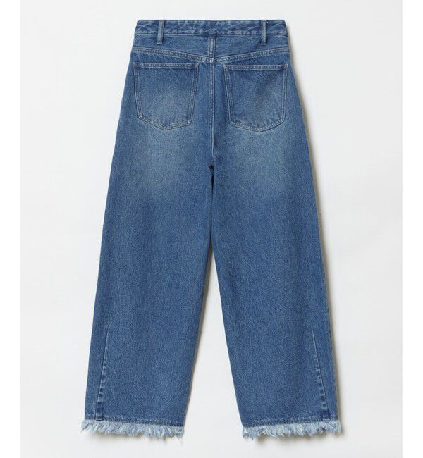 allureville「デニムフリンジヘムオーバルパンツ」|デニム|