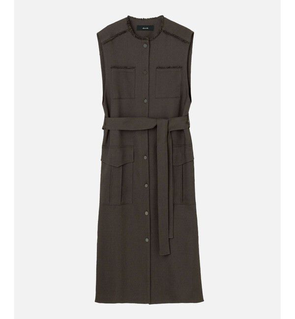 allureville「メランジミニヘリンボンジレワンピース」|ワンピース|ダークブラウン