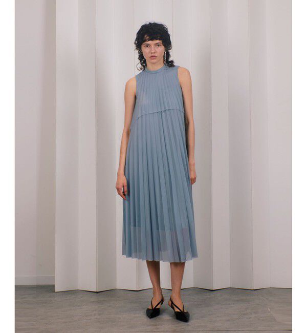 allureville「オーガンジートリコットプリーツワンピース」|ワンピース|