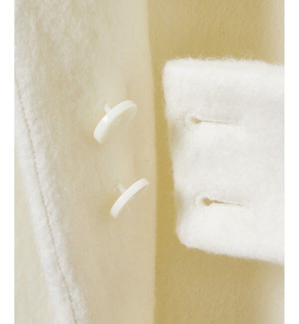 LOULOU WILLOUGHBY「【LOULOU WILLOUGHBY】モヘヤシャギーミドルコート」|ノーカラーコート|