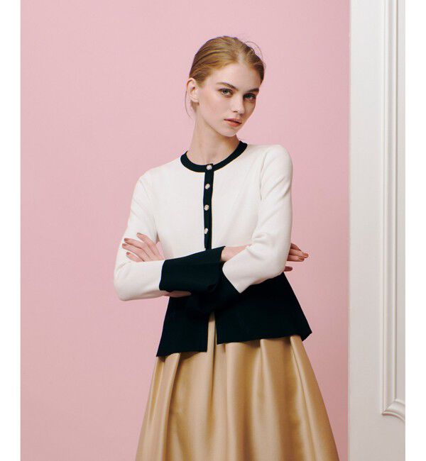 LOULOU WILLOUGHBY「【LOULOU WILLOUGHBY】ウエストキリカエカーディガン」|カーディガン|