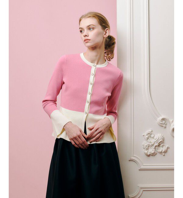 LOULOU WILLOUGHBY「【LOULOU WILLOUGHBY】ウエストキリカエカーディガン」|カーディガン|