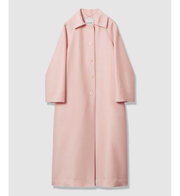 LOULOU WILLOUGHBY「【LOULOU WILLOUGHBY】シルクウールツイルロングコート」|ダッフルコート|