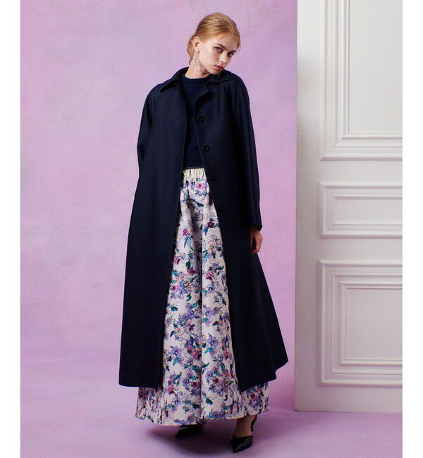 LOULOU WILLOUGHBY「【LOULOU WILLOUGHBY】シルクウールツイルロングコート」|ダッフルコート|