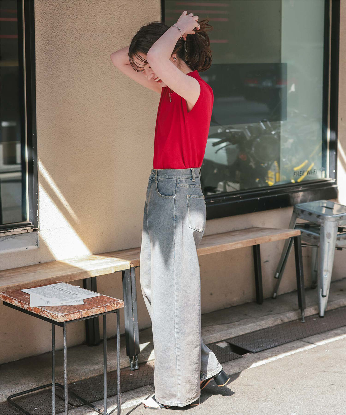 titivate「ベーシックフレンチスリーブライトニット」|ニット・セーター|