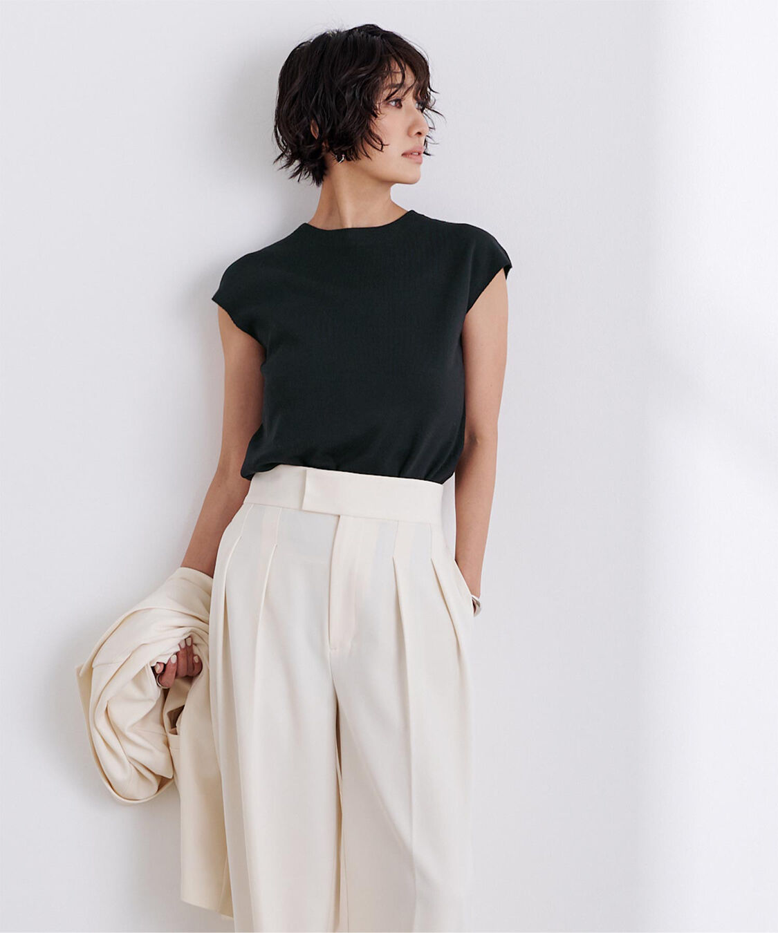 ur's「プチハイネックフレンチスリーブニット」|ニット・セーター|