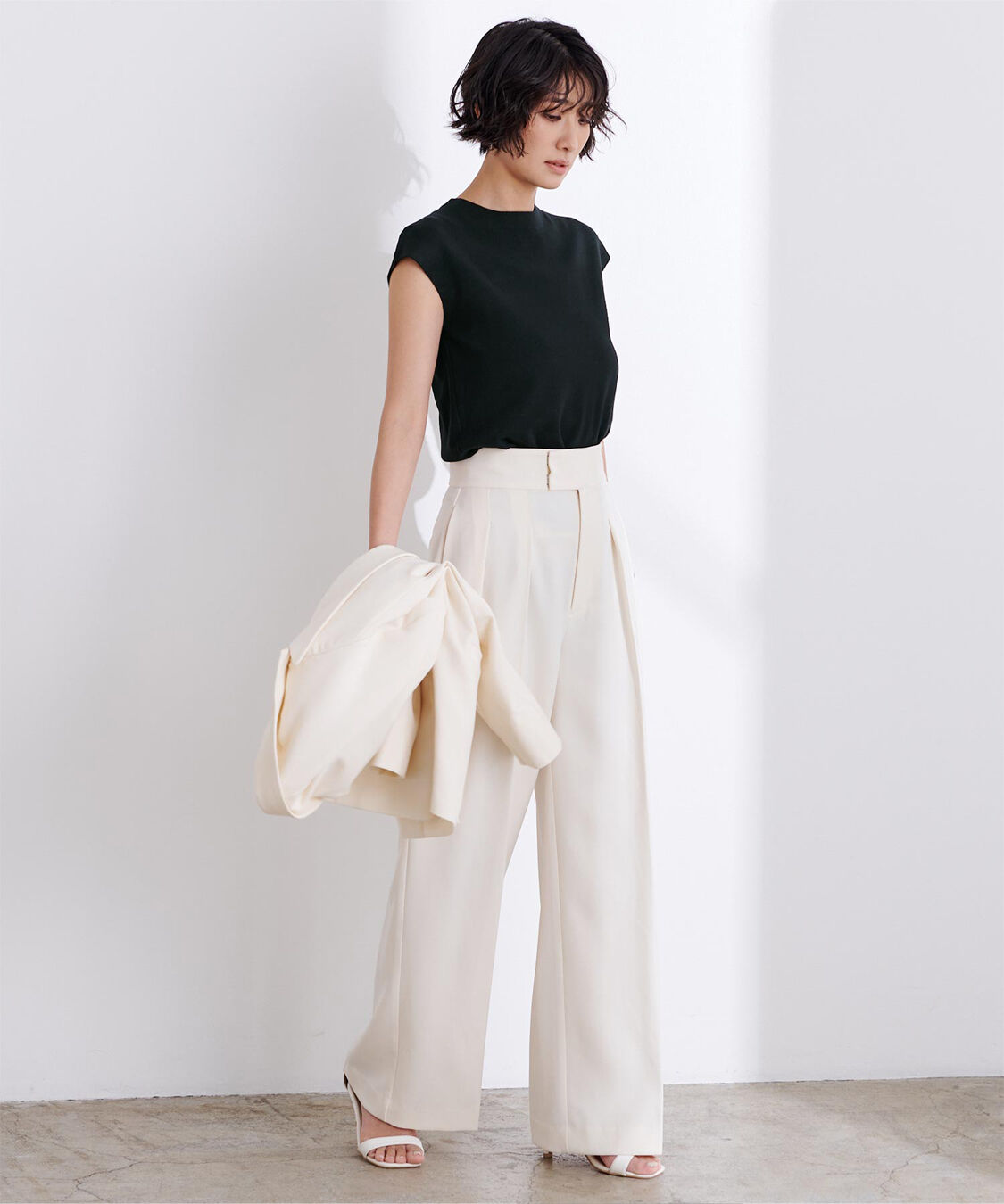 ur's「プチハイネックフレンチスリーブニット」|ニット・セーター|