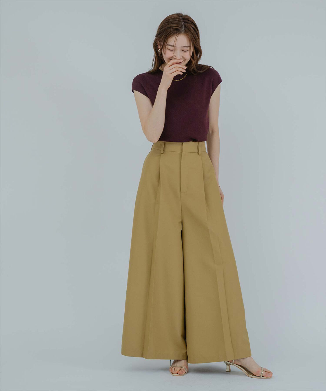 ur's「プチハイネックフレンチスリーブニット」|ニット・セーター|