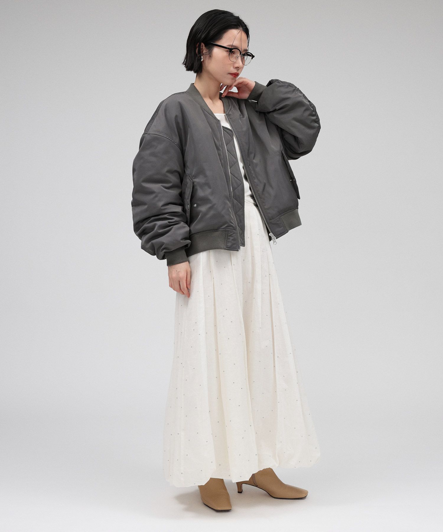 BABYLONE「ショートMA-1」|ブルゾン・スタジャン|