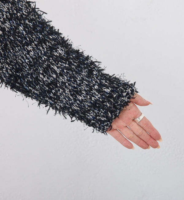  「異素材MIXリボンテープヤーンカーディガン」|カーディガン|