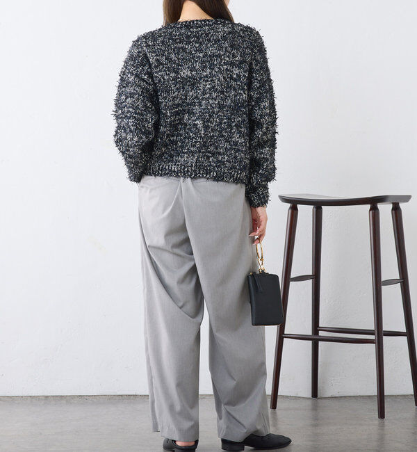  「異素材MIXリボンテープヤーンカーディガン」|カーディガン|