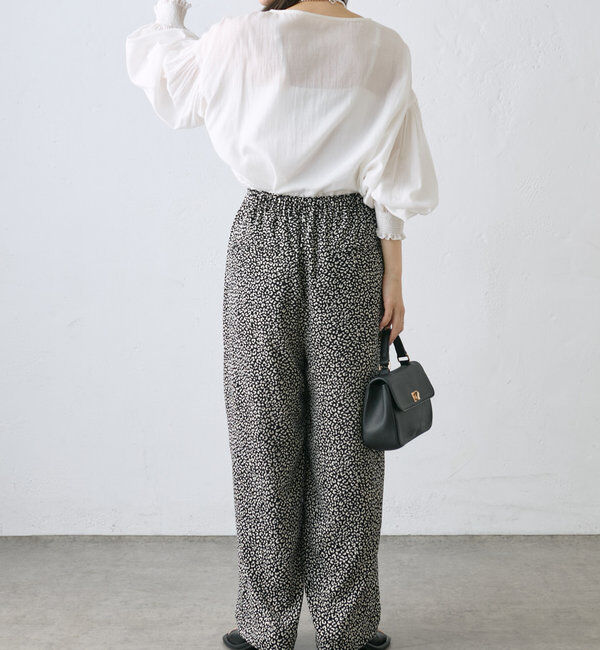  「【WEB限定】コットンガーゼ袖シャーリングプルオーバー」|シャツ・ブラウス|