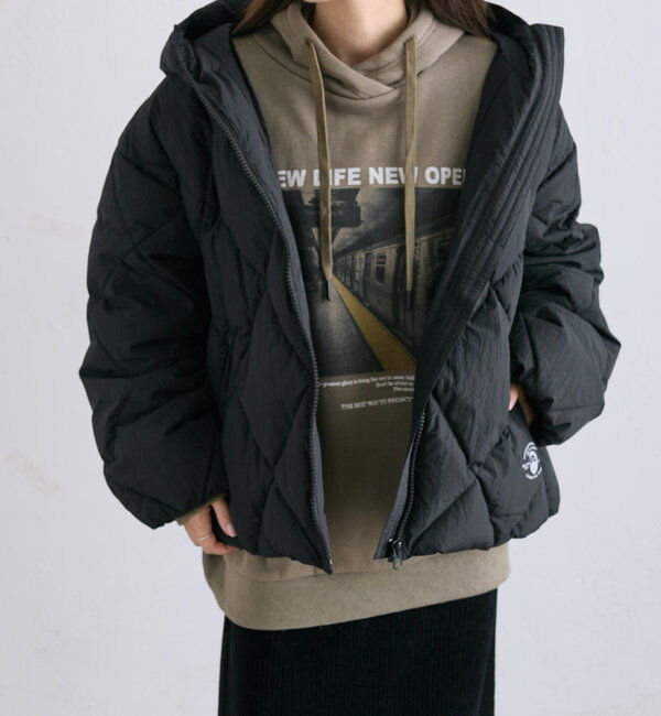  「リサイクルダウンジップアップフードジャケット」|テーラードジャケット|