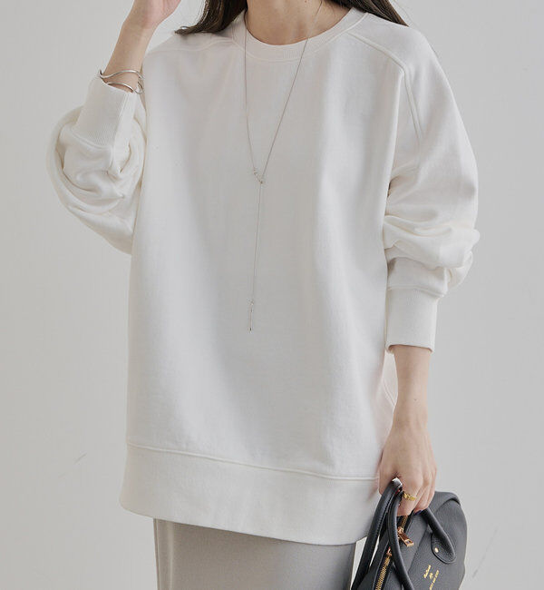  「【WEB限定カラーあり】シンプル裏毛スウェットプルオーバー」|スウェット・ジャージ|オフホワイト