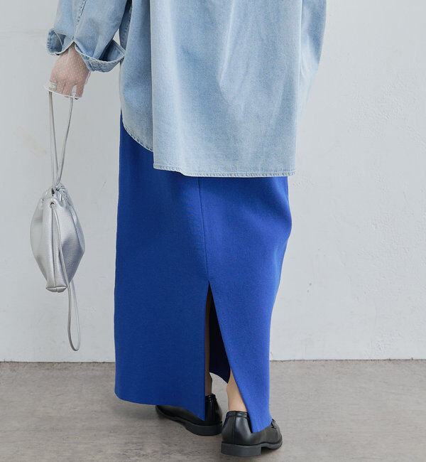  「【Du noir】ミラノリブニットナロースカート」|スカート|